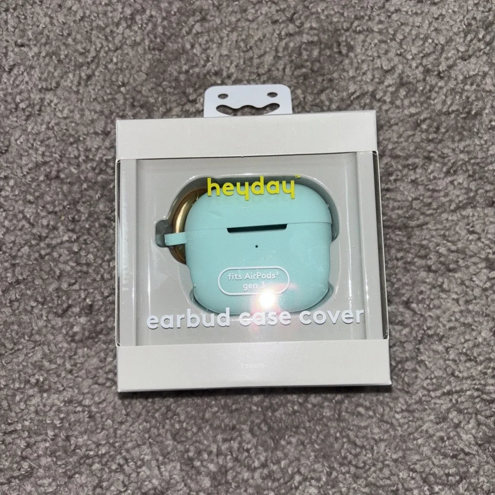 Apple AirPod 3rd Gen Teal Silicone Case With Gold Clip - Open Box